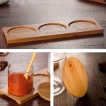 3 pcs glass Spice Jars with Bamboo Lids & Wooden Storage Tray - Image 4