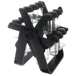 Rotating 16-Jar Glass Spice Rack Organizer