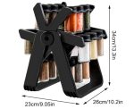 Rotating 16-Jar Glass Spice Rack Organizer - Image 2