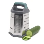 6-Sided Stainless Steel Grater with Ergonomic Soft Grip Handle - Image 2