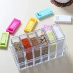 Acrylic Spice Storage Containers with Flip-Top Lids - Image 4