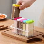 Acrylic Spice Storage Containers with Flip-Top Lids - Image 5
