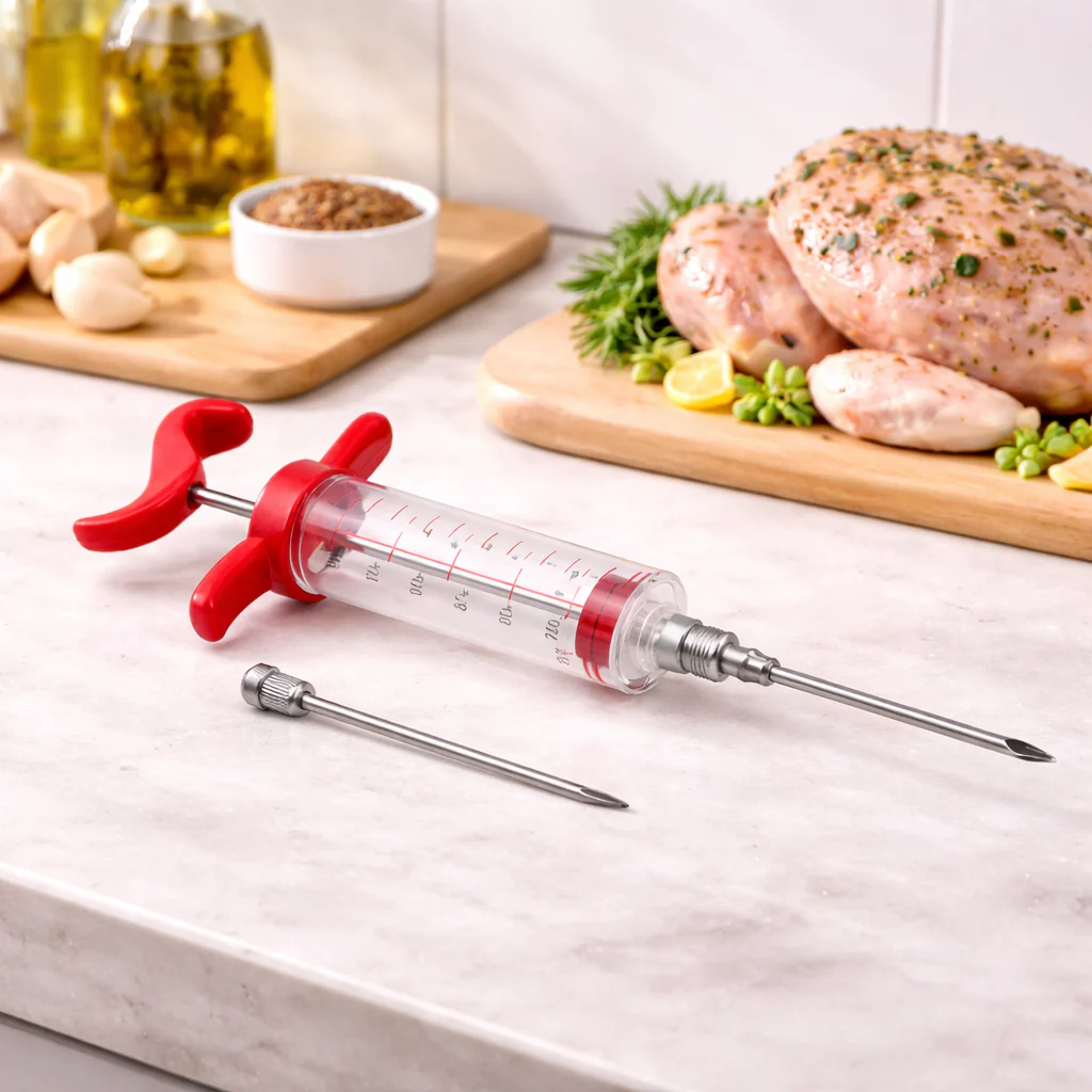 fca7b226-1cd8-4c61-af85-f04f71524717 Syringe Marinade Injector – Meat Flavor Infuser with Stainless Steel Needle - Image 1