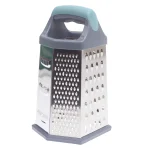6-Sided Stainless Steel Grater with Ergonomic Soft Grip Handle - Image 4